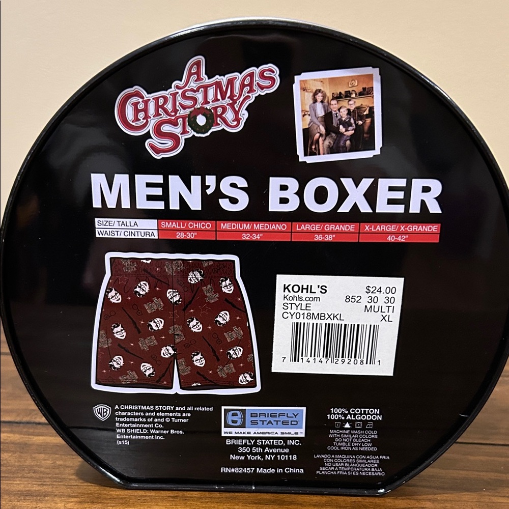 🎄 A Christmas Story “You’ll Shoot Your Eye Out, Kid!” Gift Tin – NEW 🎄XL Boxers - Picture 2 of 6